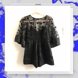 Gorgeous Black Lace Romper